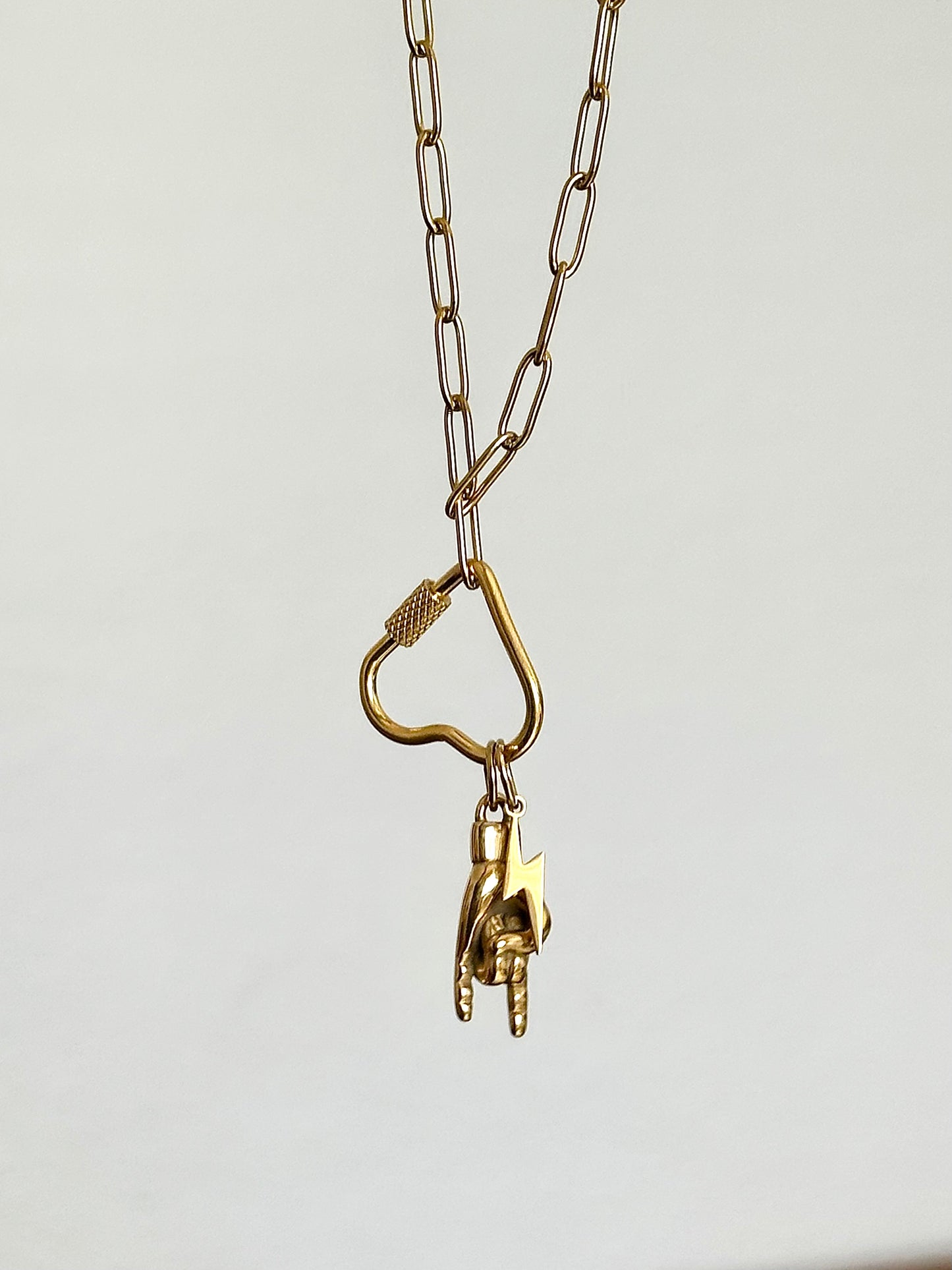 Silver Lightning Bolt Charm