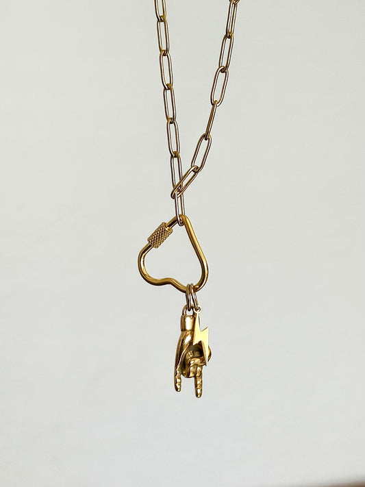 Silver Lightning Bolt Charm