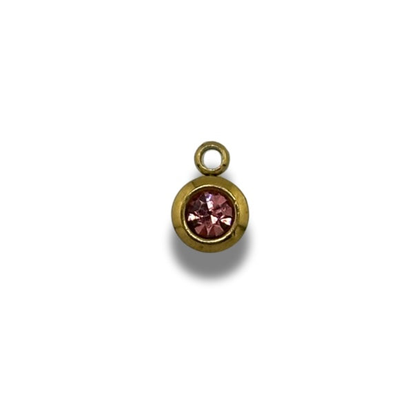 Birth Stone Charm Gold