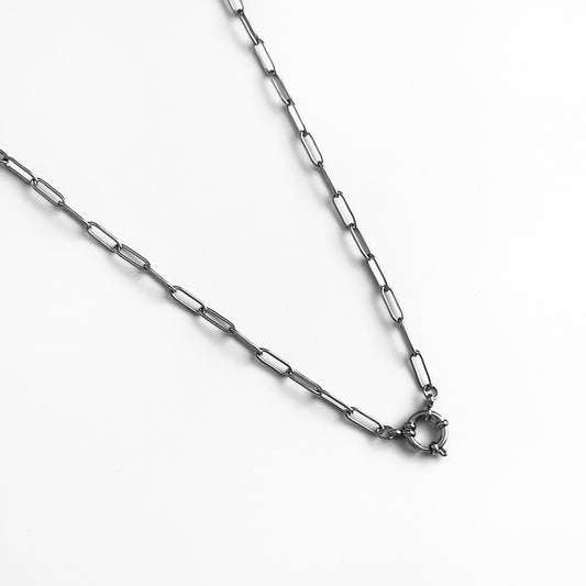 Paperclip Clasp Chain - Silver