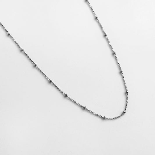 Ball and Chain Necklace - Silver