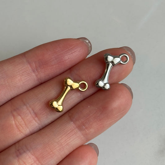 Silver Bone Charm
