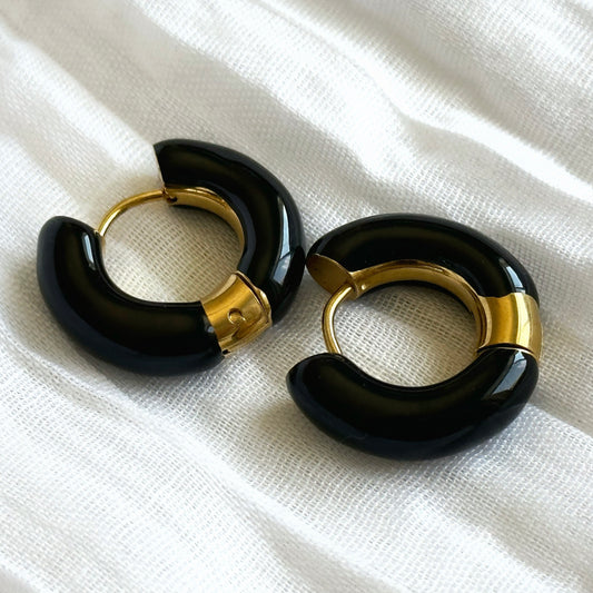 The Black Cat Chunky Hoops