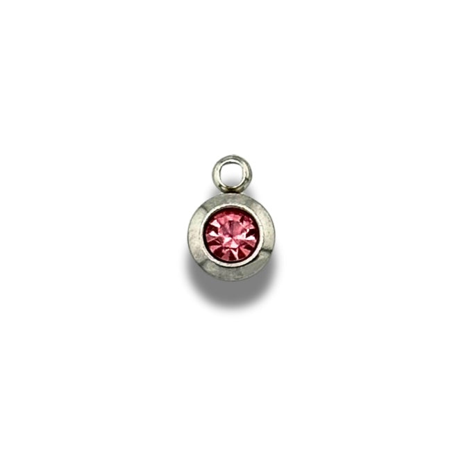 Birth Stone Charm Silver