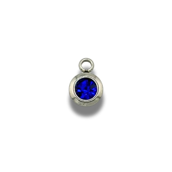 Birth Stone Charm Silver