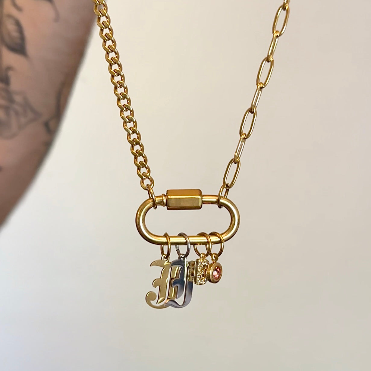 Gold Carabiner Chain