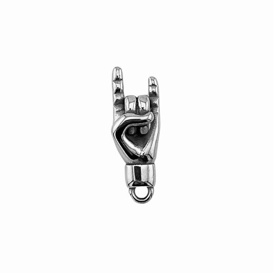 Silver Rock ‘n’ Roll Hand Charm