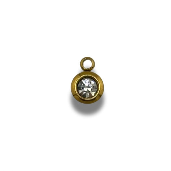 Birth Stone Charm Gold