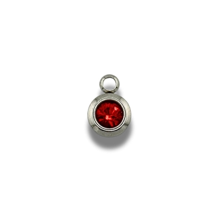 Birth Stone Charm Silver