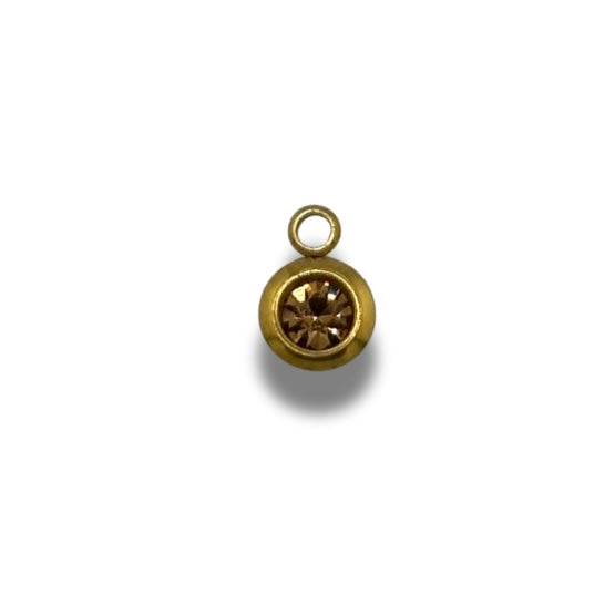 Birth Stone Charm Gold