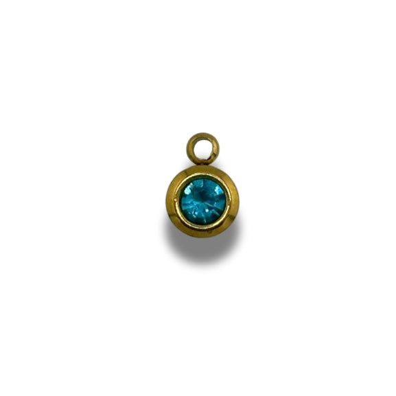 Birth Stone Charm Gold