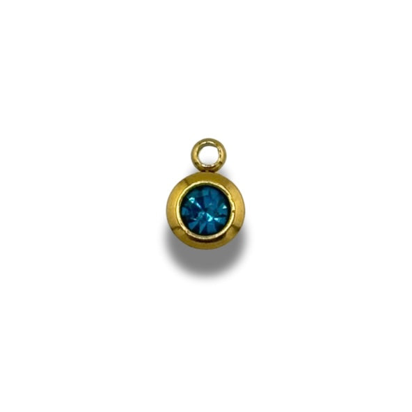 Birth Stone Charm Gold