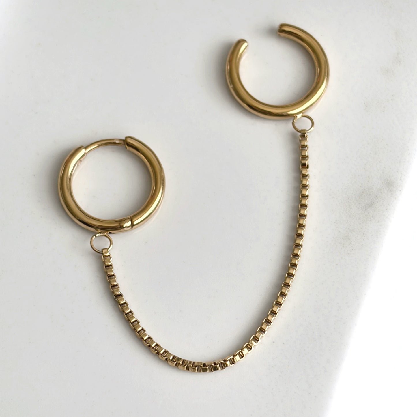 Hoop & Chain Cuff