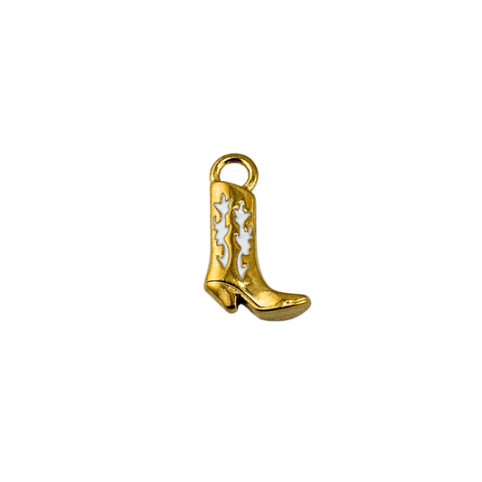Long Live Cowgirls Charm - White