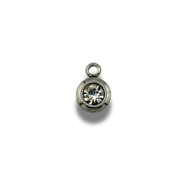 Birth Stone Charm Silver