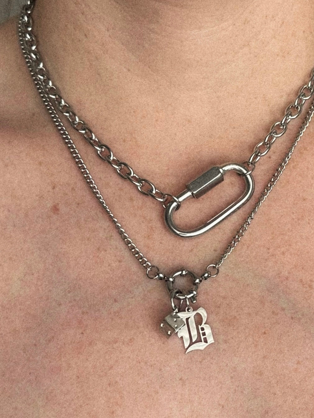 Silver Dice Charm