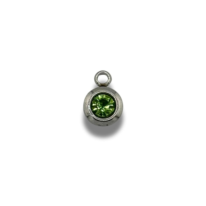 Birth Stone Charm Silver