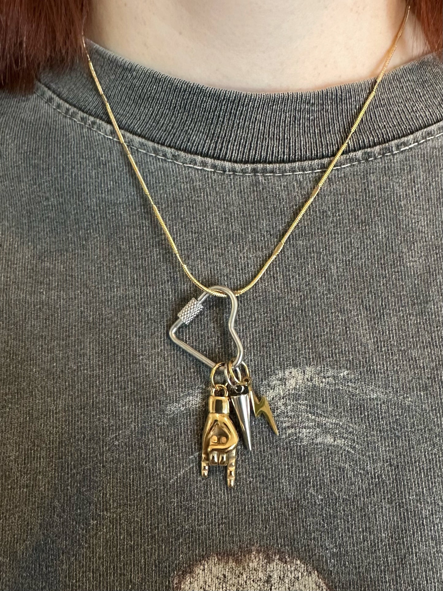 Silver Spike Charm
