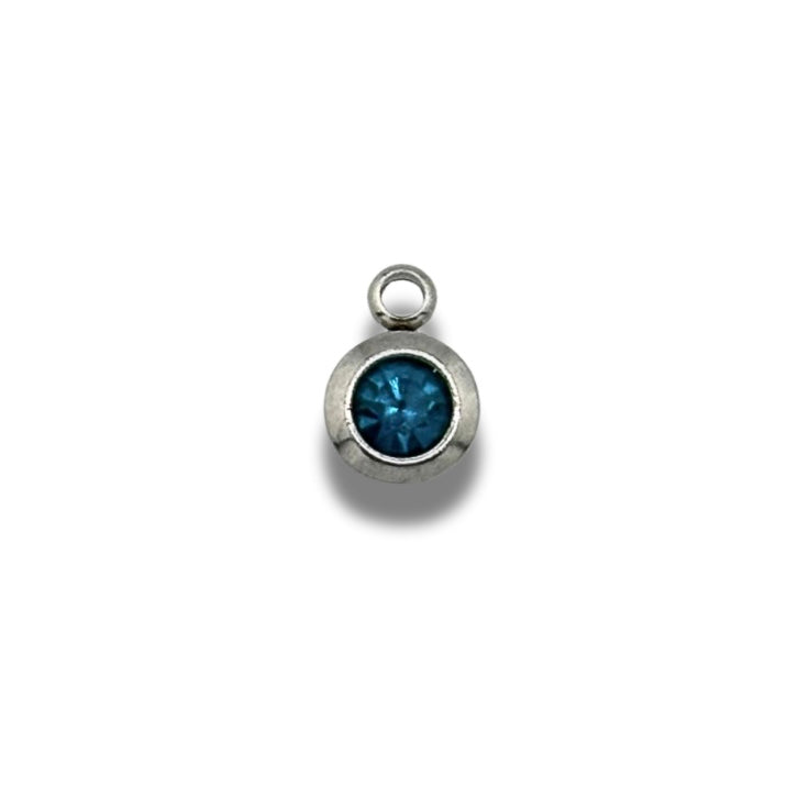 Birth Stone Charm Silver