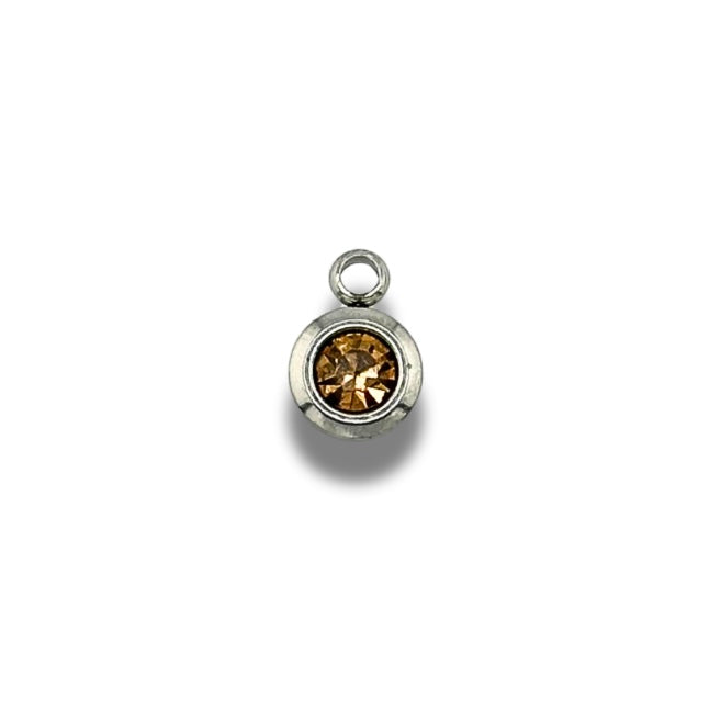 Birth Stone Charm Silver