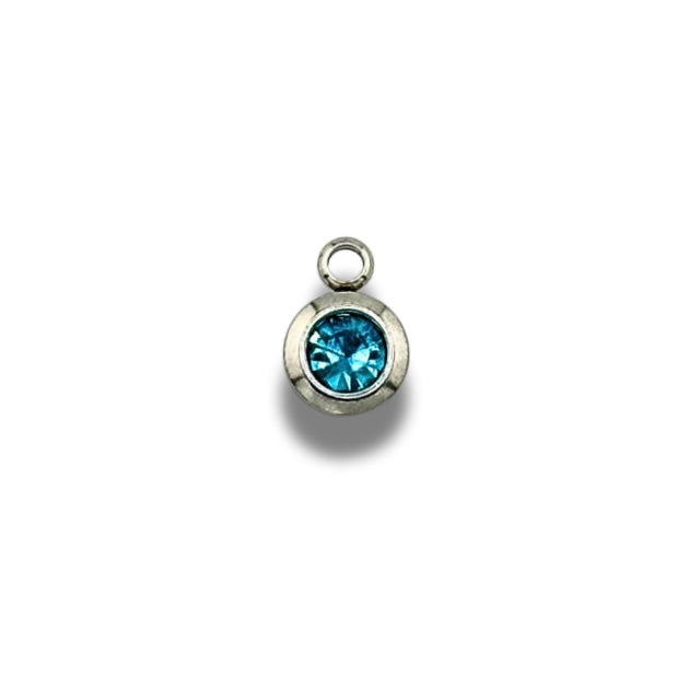 Birth Stone Charm Silver