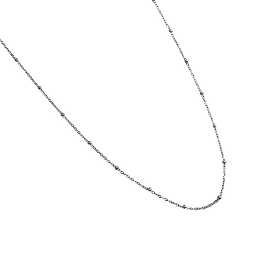 Ball and Chain Necklace - Silver