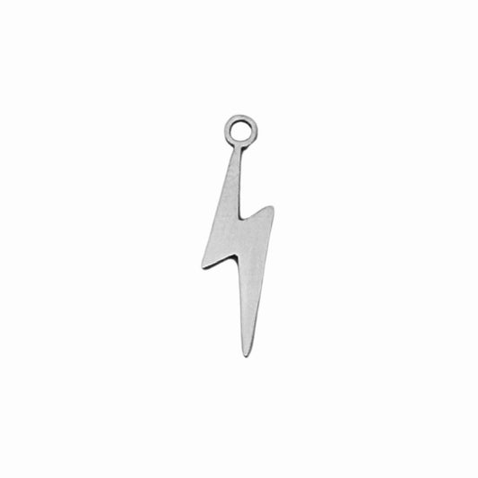 Silver Lightning Bolt Charm