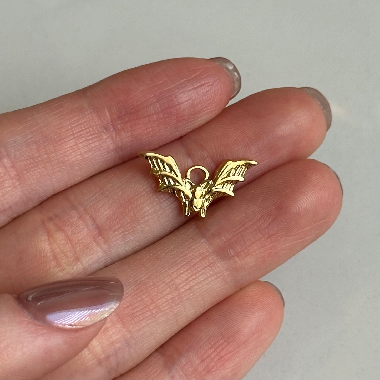 Gold Bat Charm