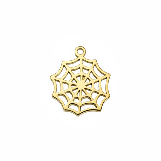 Spider Web Charm - Gold