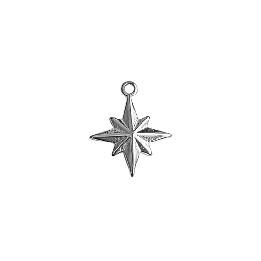 North Star Charm - Silver