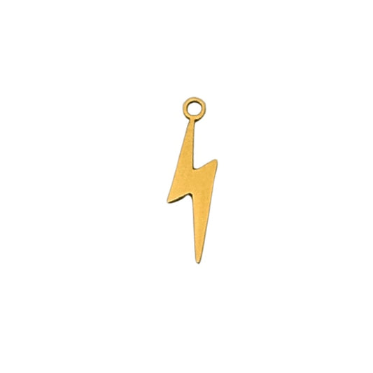 Gold Lightning Bolt Charm